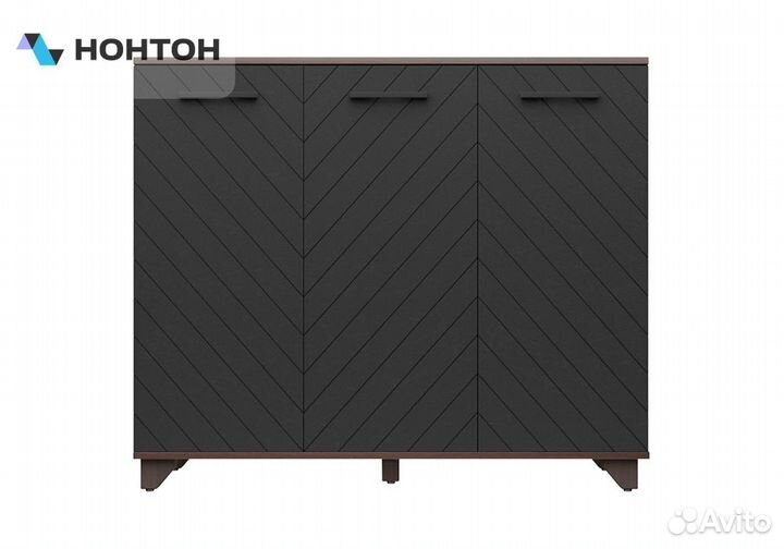 Комод Стокгольм венге / черный матовый