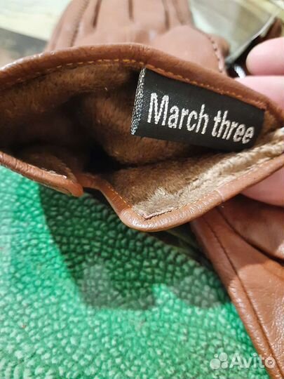 Перчатки женские кожаные новые