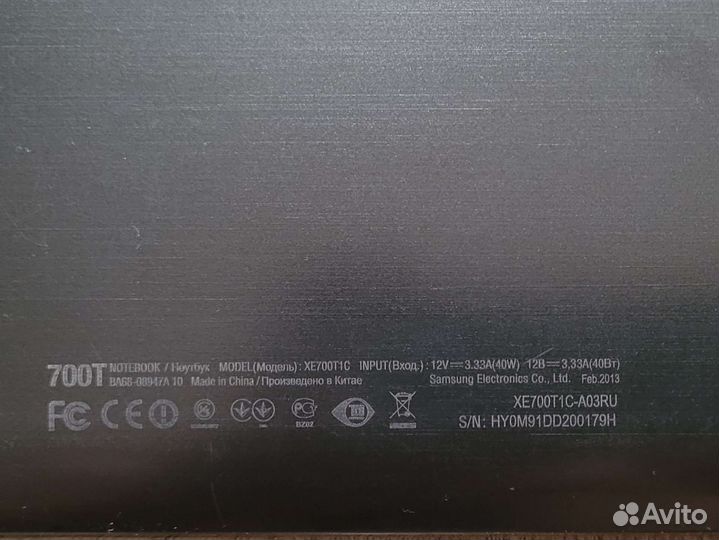 Планшет Samsung xe700t1c