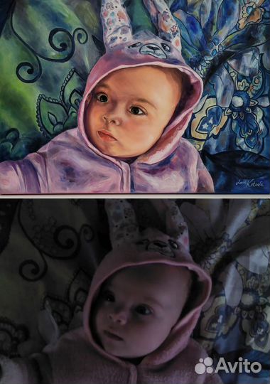 Портрет по фото на заказ маслом