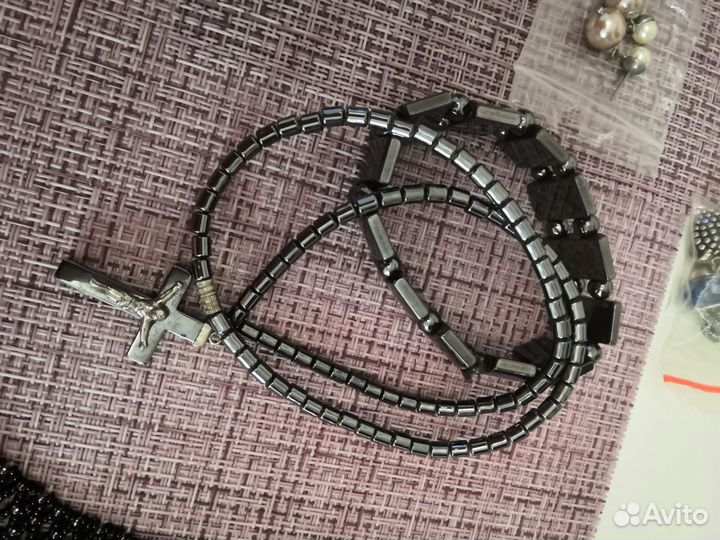 Серьги браслет кольцо колье украшения из бисера