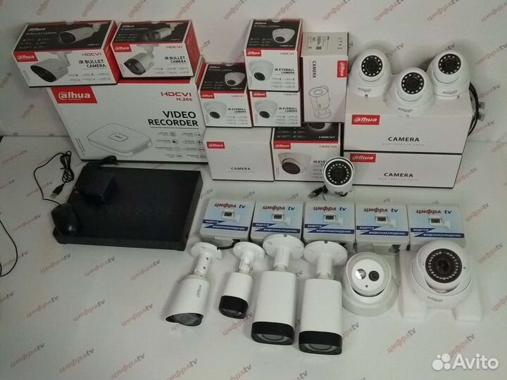 Видеонаблюдение 10 камер с микрофоном 4Мп