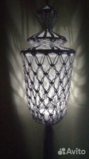 Макраме штора, фонарики