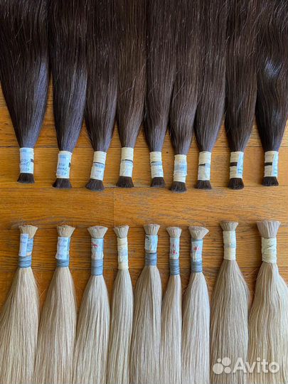 Волосы для наращивания натуральные длина 60