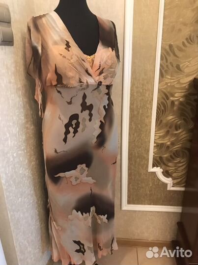 Платье новое, Франция, натуральный шелк р 52-54
