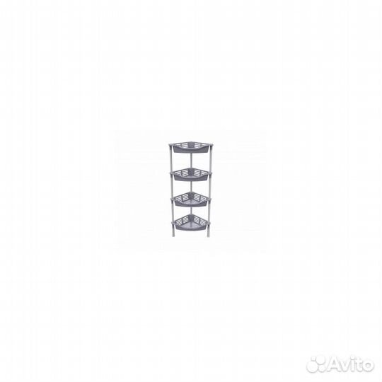 Этажерка угловая 4-х секц Krita с корзинками, сире