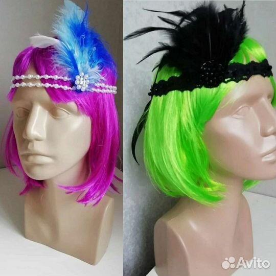 Повязка на голову с пером