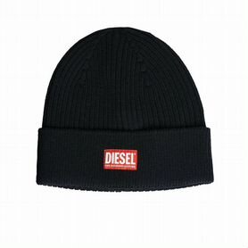 Diesel K-Coder-H 2*2 Cap шапка черная в рубчик