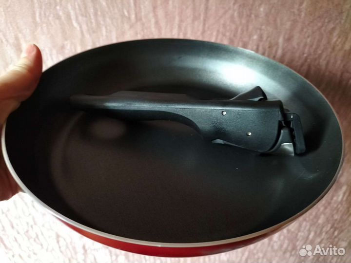 Набор 3 шт. сковородки + кастрюля съемная ручка