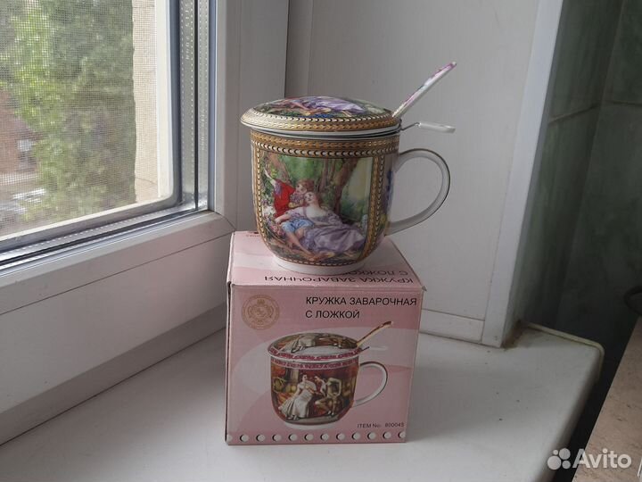 Кружка заварочная с ложкой
