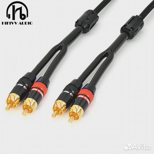 Кабель аудио тюльпан межблочный 2xRCA-2xRCA 1.5м