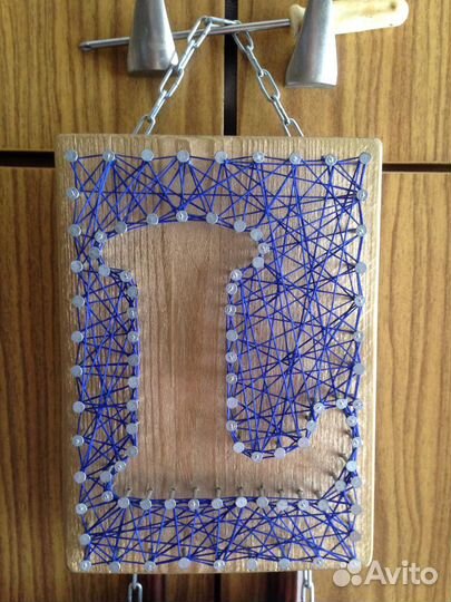 Картина в стиле string ART. love