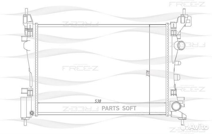 Радиатор охлаждения opel Corsa 06- 1300279