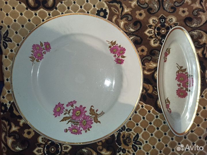 Блюдо большие. Селедочницы. Дулево. Зик