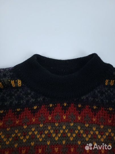 Шикарный винтажный свитер из мохера и акрила