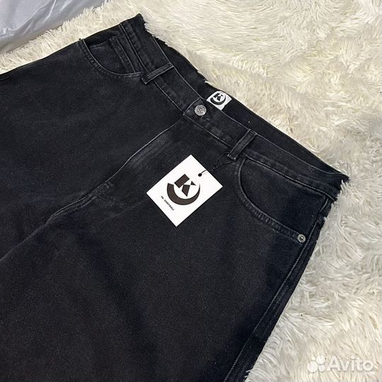 Тёмно серые широкие джинсы Cortisol Jaded London