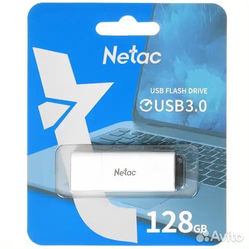 Флешка Netac U185 128гб USB 3.0 White (NT03U185N