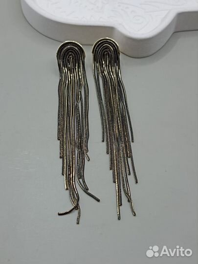 Серьги вечерние длинные