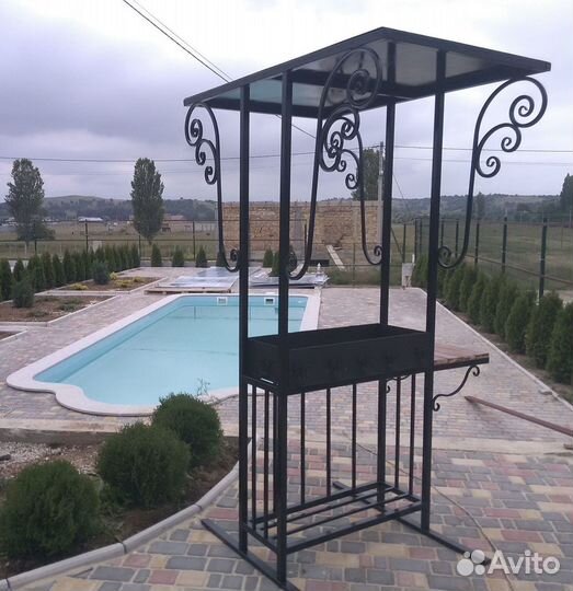 Мангал с печью под казан