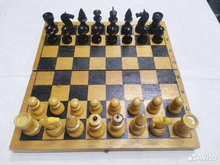 Шахматы деревянные с дефектами СССР (Ч)