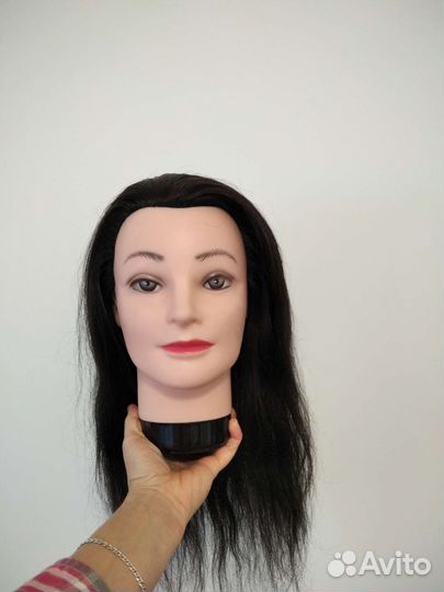 Манекен голова для причёсок, натуральные волосы