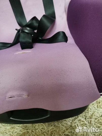 Автокресло фиолетовое от 0+ до 4 - 4,5 лет