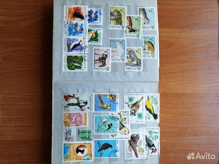 Большая коллекция марок в двух альбомах