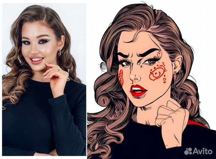 Портрет, арт по фото на заказ