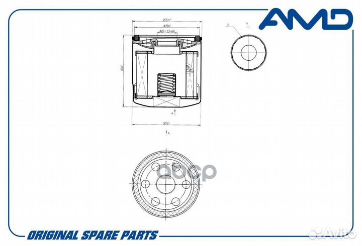 Фильтр масляный amdfl558 amdfl558 AMD