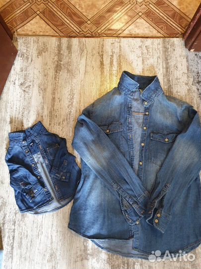 Family look джинсовые рубашки