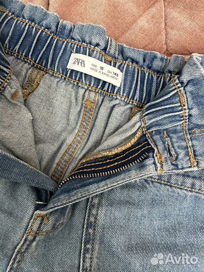 Джинсовые шорты zara для девочки, 140