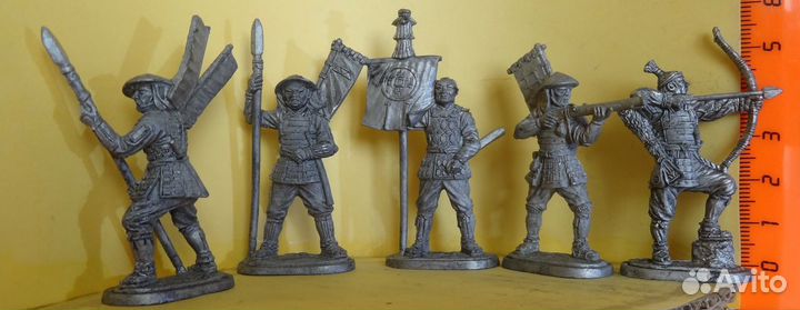 Солдатики оловянные. Наборы (по 5 шт). 40 мм