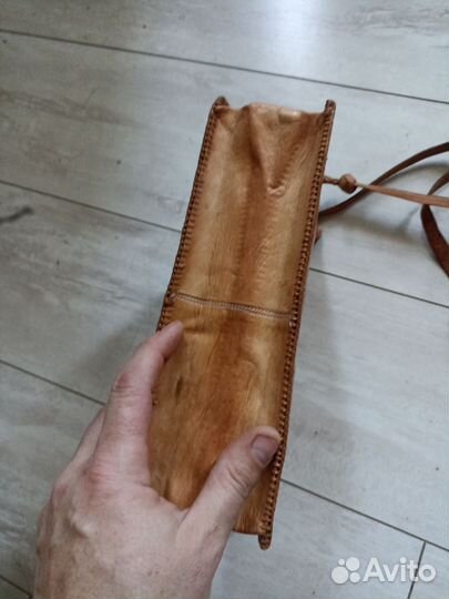 Сумка женская натуральная кожа бу через плечо