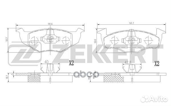 Колодки торм. диск. передн. Seat Cordoba 93- I