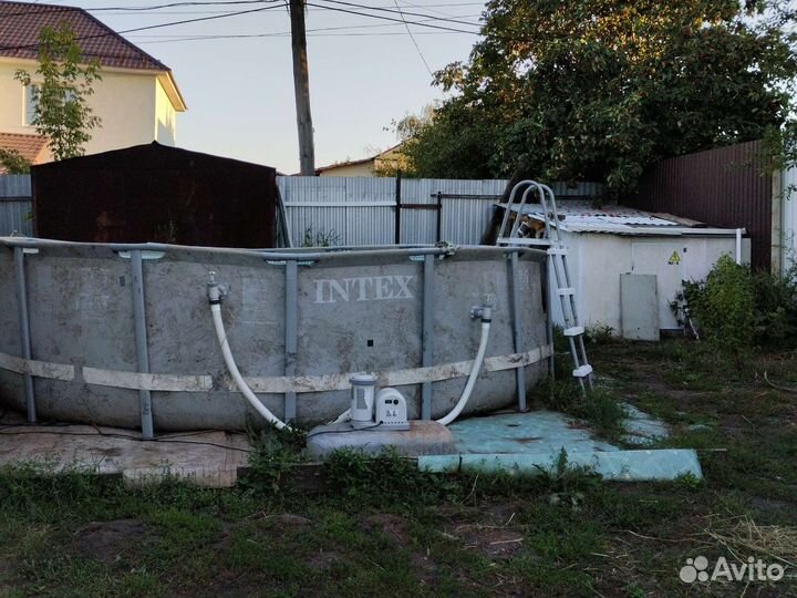 Каркасный бассейн intex бу