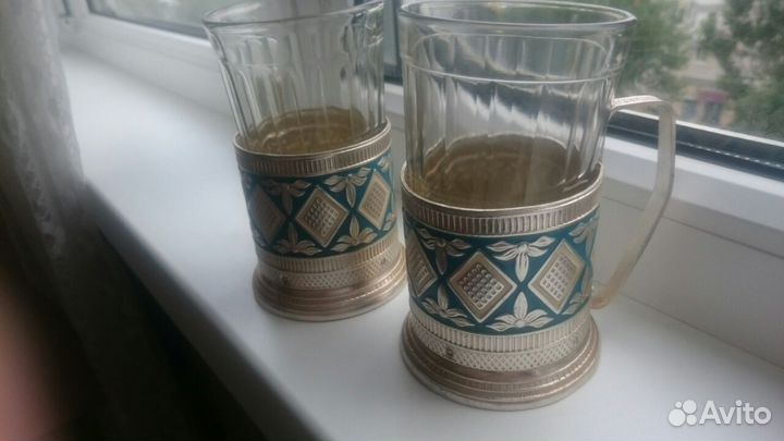 Подстаканник со стаканом СССР