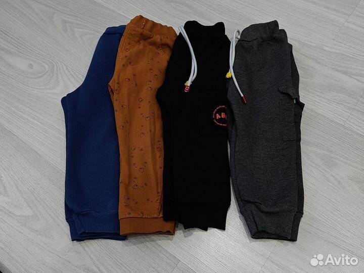 Штанишки детские теплые, с начёсом и тонкие 86-92