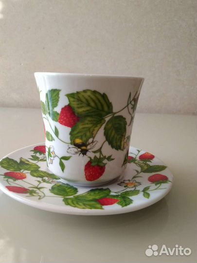 Чайный бокал с блюдцем. Дулево