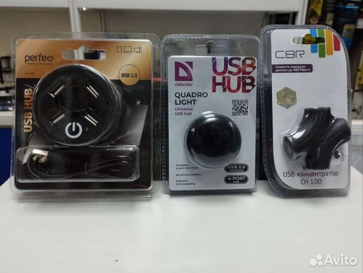 Картридеры и USB-HUB разные, много, новые