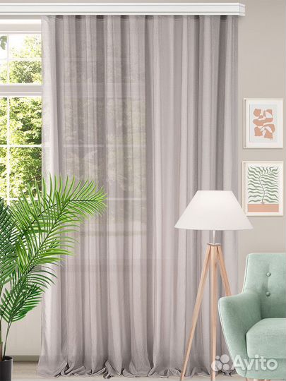 Тюль лён Опал 300х270 см - 1 шт, 55-110337/3