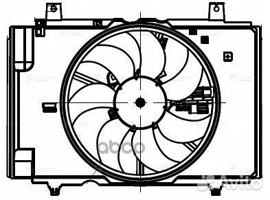 Вентилятор радиатора nissan juke 10- (с кожухом)