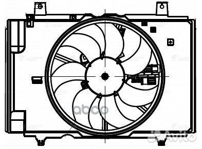 Вентилятор радиатора nissan juke 10- (с кожухом)
