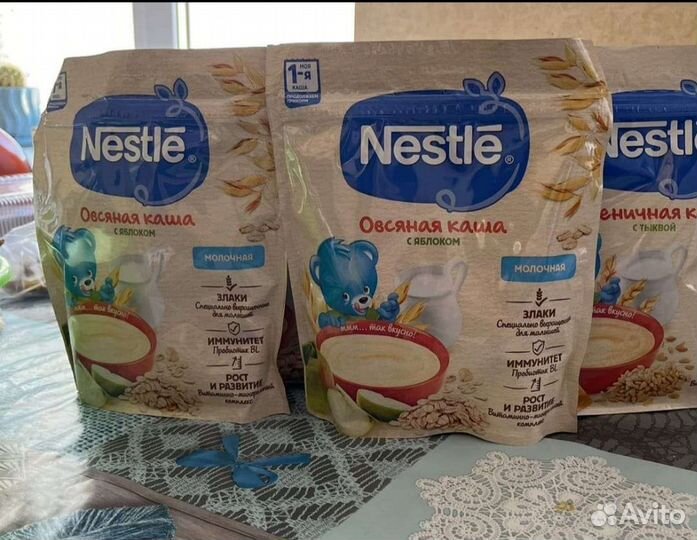 Детские каши молочные нестле,хайнц,пюре овощ фрукт
