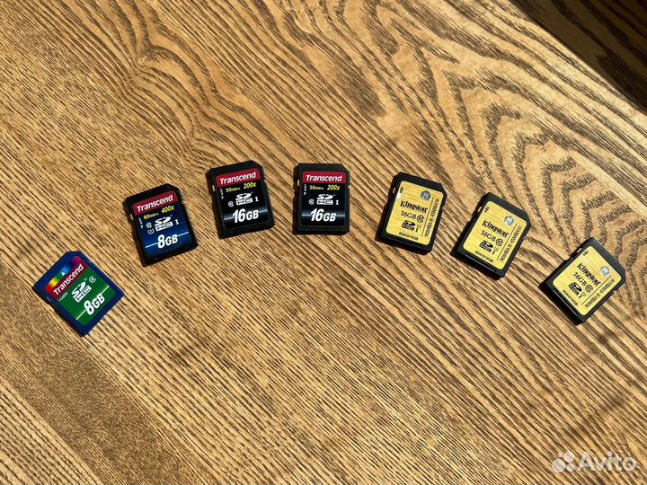 Карта памяти SD 8 и 16 GB (Transcend, Kingston)