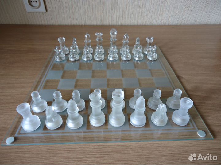 Шахматы+шашки (Стеклянные)