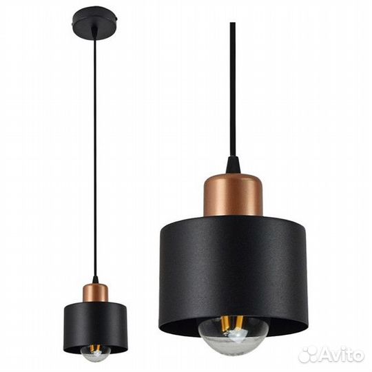 Светильник подвесной DE fran Дизайн Е27 60Вт черны