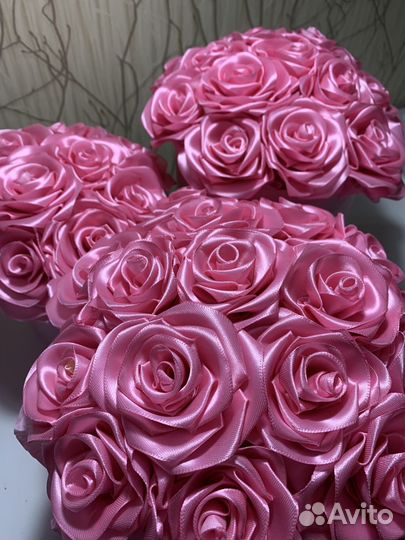 Розы из ленты