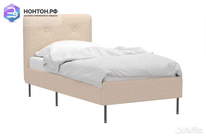 Кровать Ноа 0.9 м бежевая