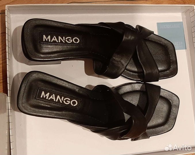 Новые сабо мюли кожа Mango 38 на 37