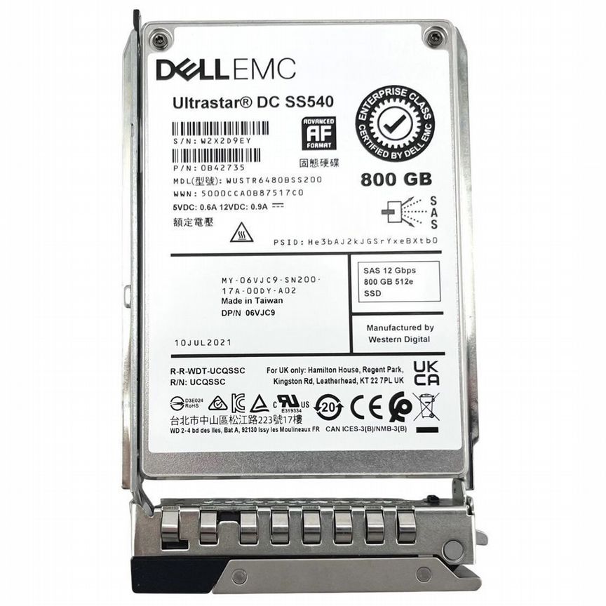 [6VJC9] Жесткий Диск Dell 800gb Sas 2,5" Ssd 6vjc9